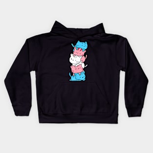 Cat Pile Trans Pride Transgender Day Kids Hoodie